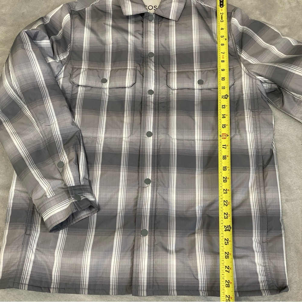 COS Gray Shirt Jacket Plaid Light  Men's size M - Picture 12 of 15
